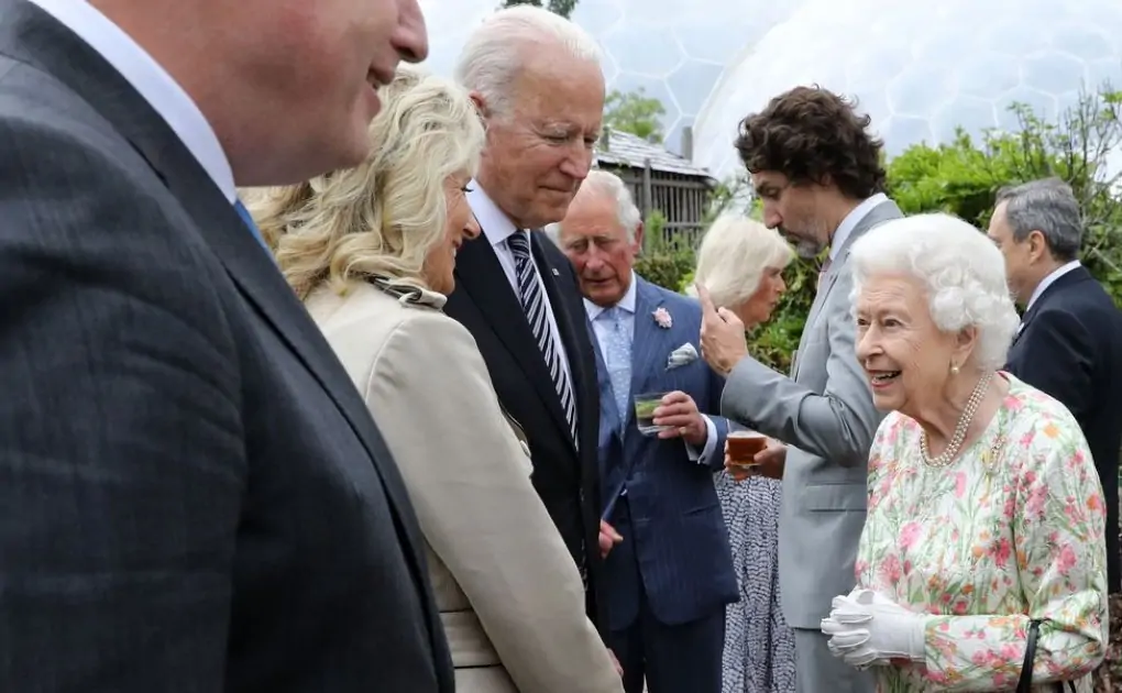 The Queen Met with Joe and Jill Biden at a G7 Summit Reception