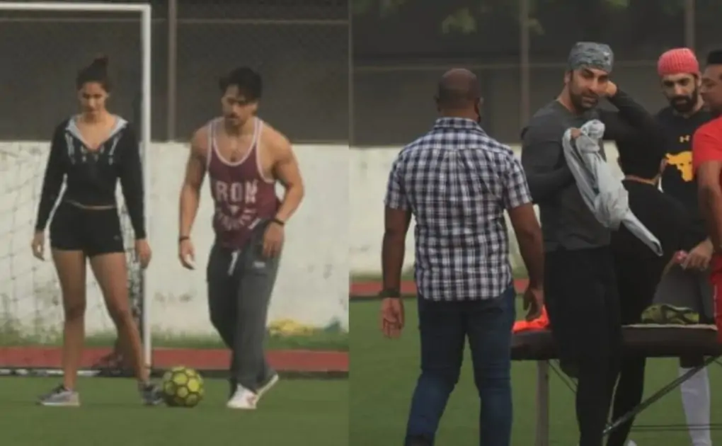 Disha Patani joins Tiger Shroff for football practice, Ranbir Kapoor greets the couple