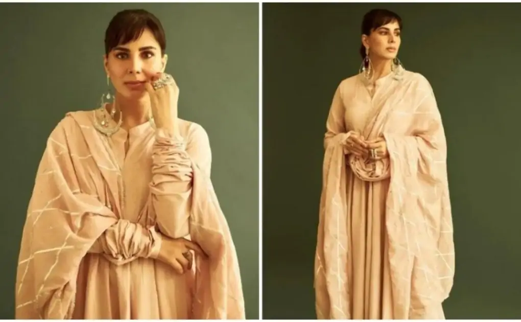 Kirti Kulhari, in a rose gold kurta set, is the epitome of elegance