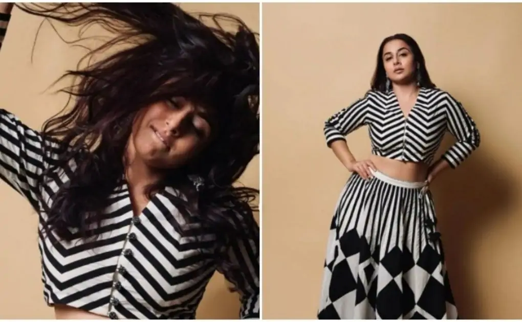 Vidya Balan, in a monochrome co-ord set, looks right out of a dream