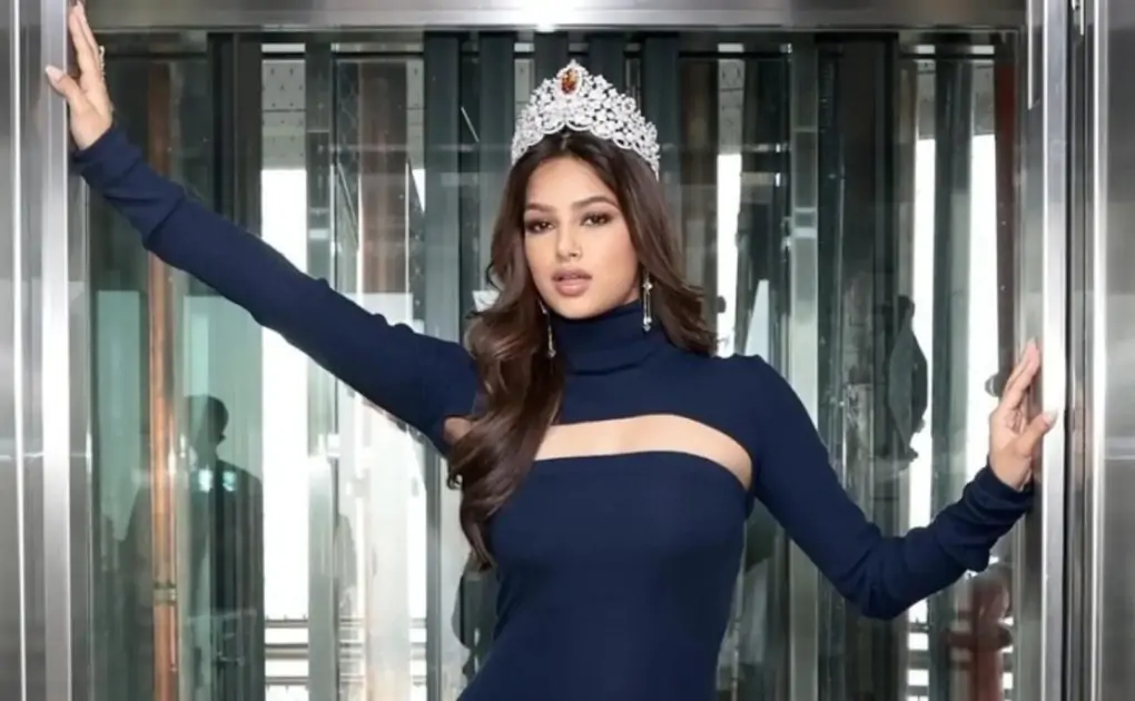 Harnaaz Sandhu shines bright wearing Miss Universe crown to visit Empire State Building in New York