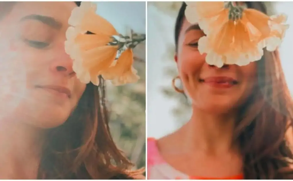 Alia Bhatt gets goofy in her backyard with the sun and flowers