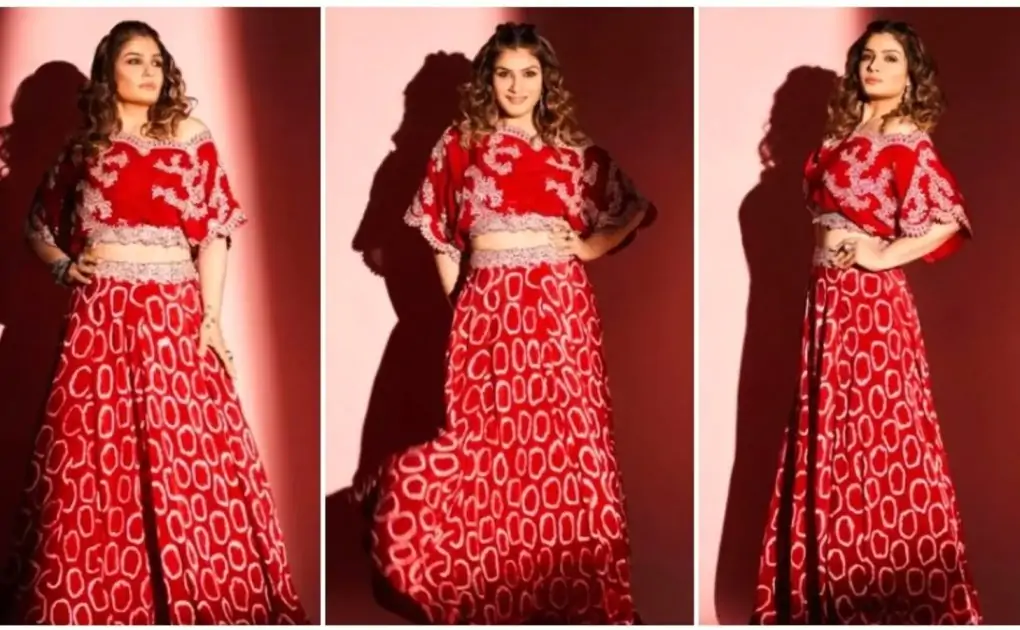 Raveena Tandon paints the town red in contemporary traditional look