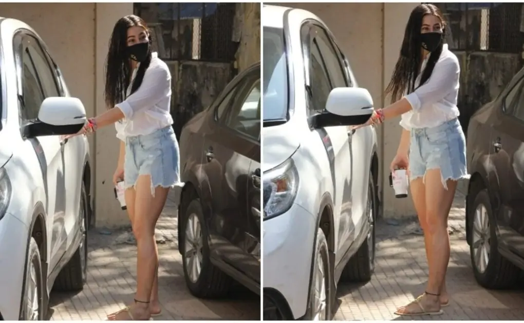 Sara Ali Khan checked off Pilates in white shirt and denim shorts