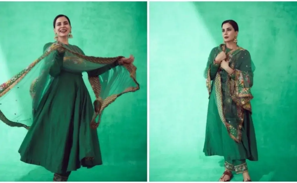 Kirti Kulhari, in a green salwar set, looks right out of a dream