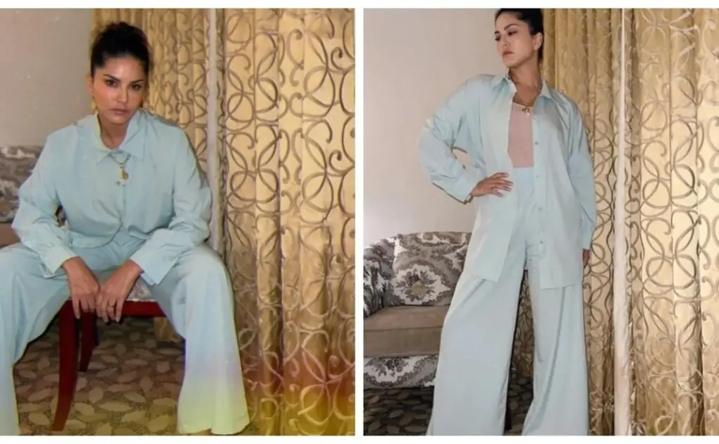 In a white ensemble, Sunny Leone is giving us boss lady goals