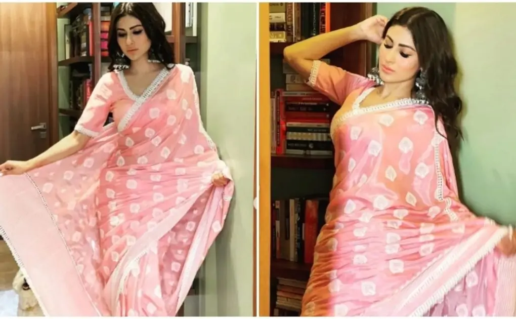 Mouni Roy's pastel pink saree is a summer wardrobe must-have