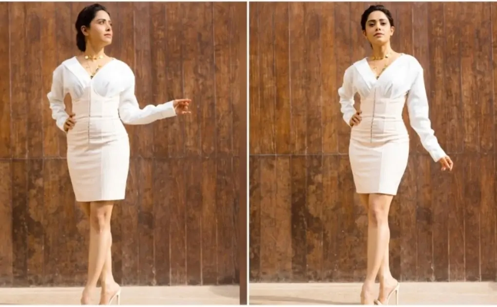 Nushrratt Bharuccha keeps it minimal yet chic in short white bustier skirt set