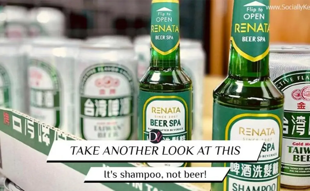 This shampoo looks like beer and contains ingredients that will leave your hair smooth and shiny