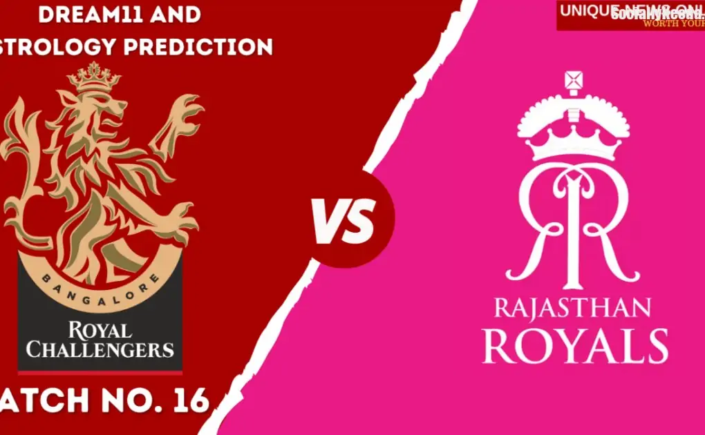 RCB vs RR Match Dream11 and Astrology Prediction, Head to Head, Dream11 Top Picks and Tips, Captain & Vice-Captain, and who will win Royal Challengers Bangalore or Rajasthan Royals?