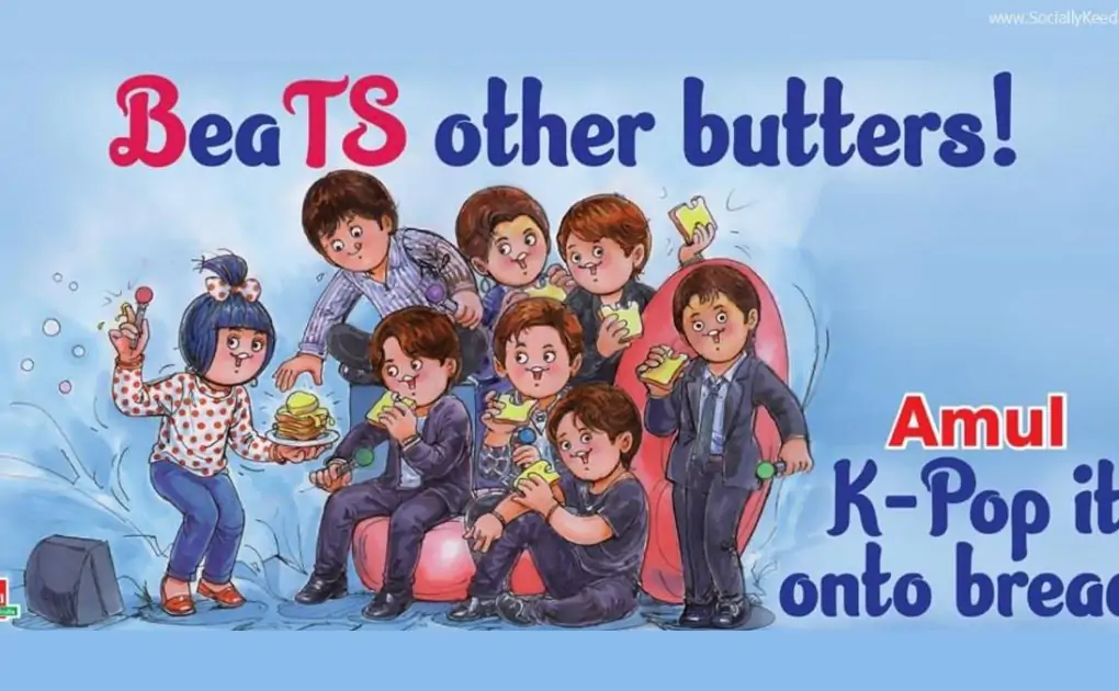 Amul's New BTS 'Butter' Topical Is Garnering ARMY's Purple Hearts All over Twitter! Take a Look at the Amazing Creative Featuring the K-Pop Group