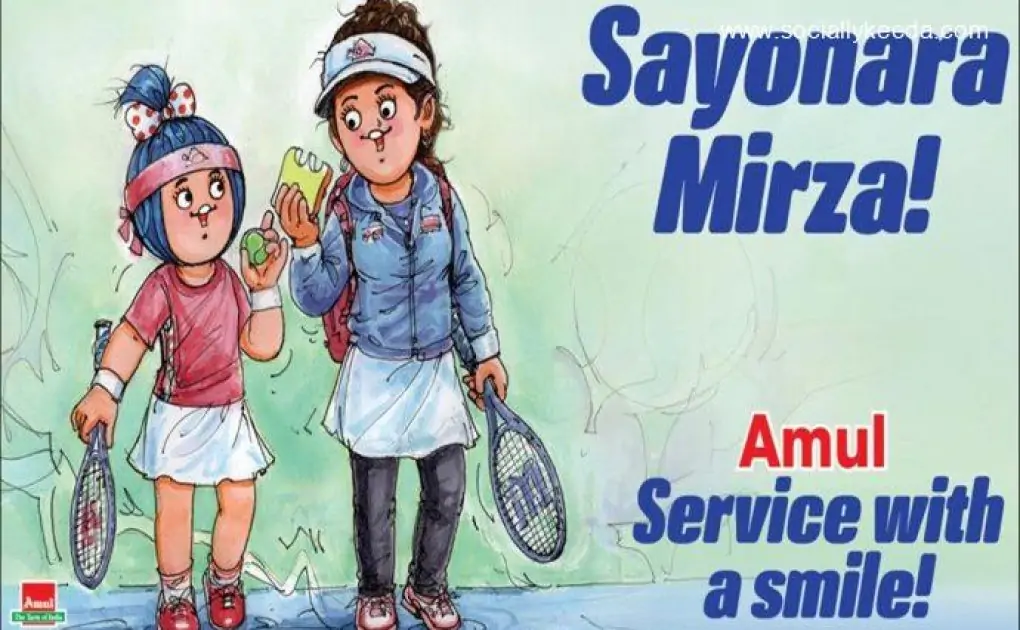 Amul Topical Hails Sania Mirza's Prolific Career As Indian Tennis Star Announces Retirement from the Sport