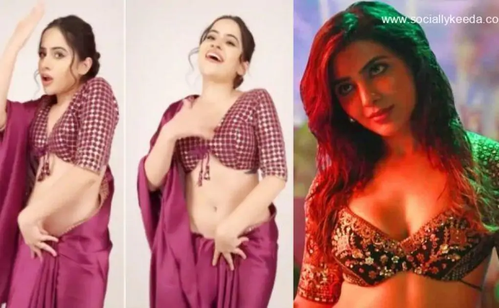 Urfi Javed Flaunts Her S*xy Moves in a Saree on Samantha Ruth Prabhu’s Oo Antava Song From Pushpa (Watch Video)