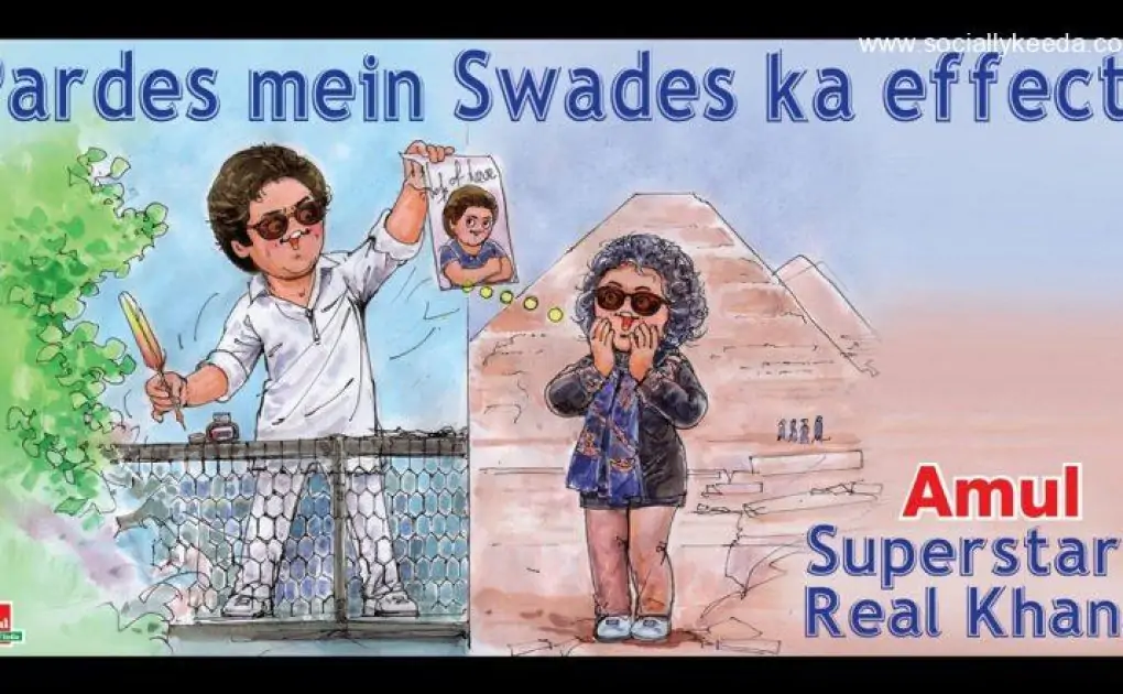 Amul Topical Pays Tribute to Shah Rukh Khan After He Thanks an Egyptian Fan for Helping an Indian Professor! (View Pic)