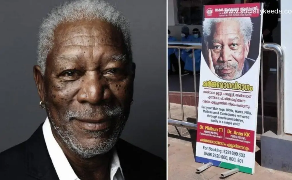 Kerala Hospital Slammed for Using Morgan Freeman’s Photo in Skin Treatment Advertisement