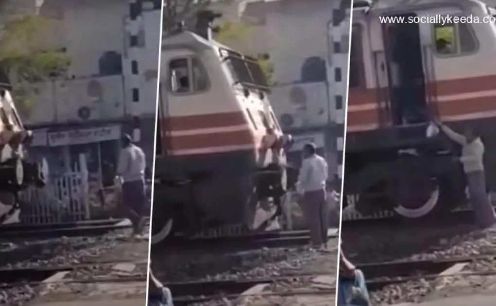 Hungry Train Driver Stops At Railway Crossing To Collect Kachoris in Rajasthan; Watch Viral Video
