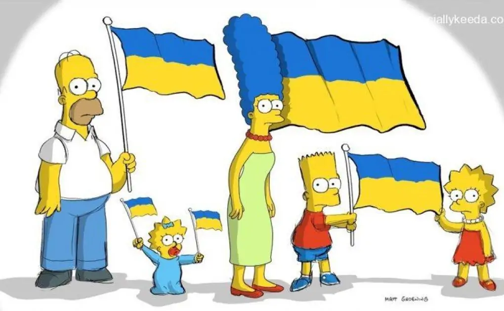 The Simpsons Stand With Ukraine, Raise the Ukrainian Flag in New Commissioned Image