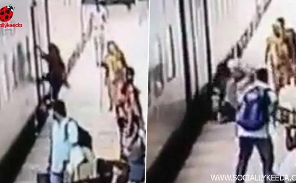 RPF Cop Saves a Woman From Falling Under Moving Train in Chhattisgarh; Watch Viral Video