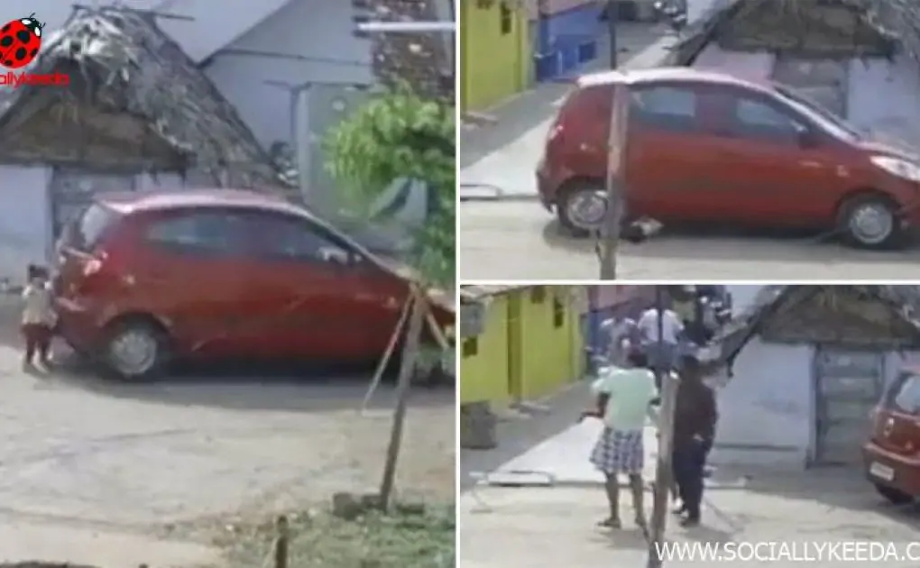 Tamil Nadu: 2-Year-Old Survives After Being Run Over by Reversing Car Twice Within Few Seconds in Namakkal; Watch Video
