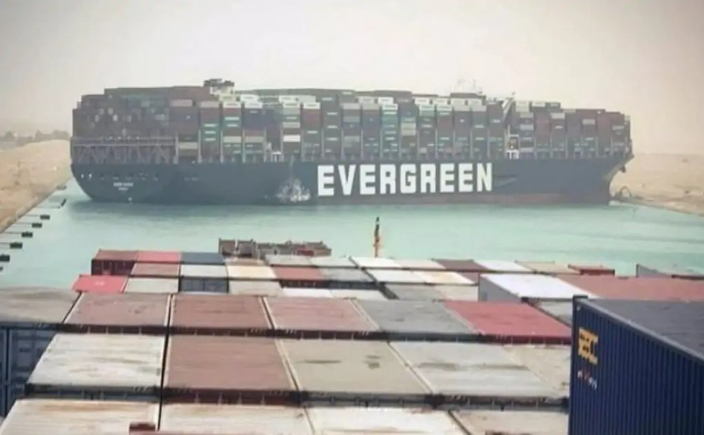 Suez Canal Blocked Due to a Large ship stuck, global trade fears heavy setback #SuezBLOCKED