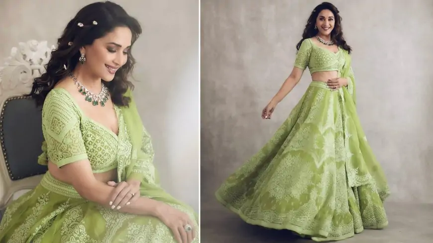 Madhuri Dixit Personifies Beauty in a Lovely Traditional Green Attire! (View Pics)