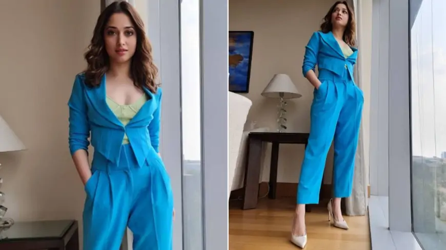 Tamannaah Makes a Powerful Statement in Her Semi-Formal Pantsuit (View Pics)