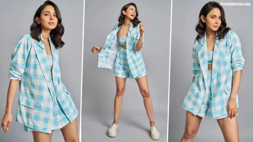Rakul Preet Singh Weaves a Beautiful Summer Magic With Her Gingham Co-Ord Set (View Pics)