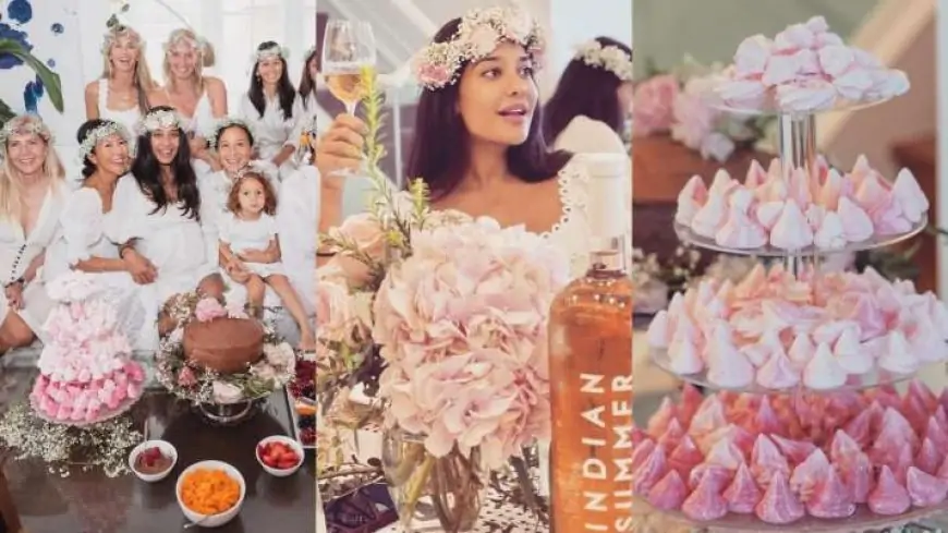 Lisa Haydon's baby shower was all about friends, beautiful decor & no wine consumption. See pics