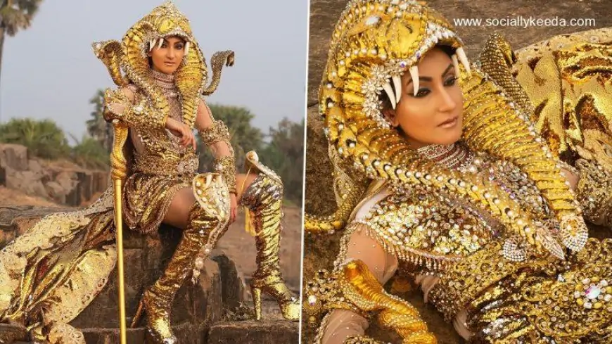 Mrs India World 2023 Navdeep Kaur Slays National Costume With Kundalini Chakra-Inspired Avant Garde Outfit (View Pics and Video)