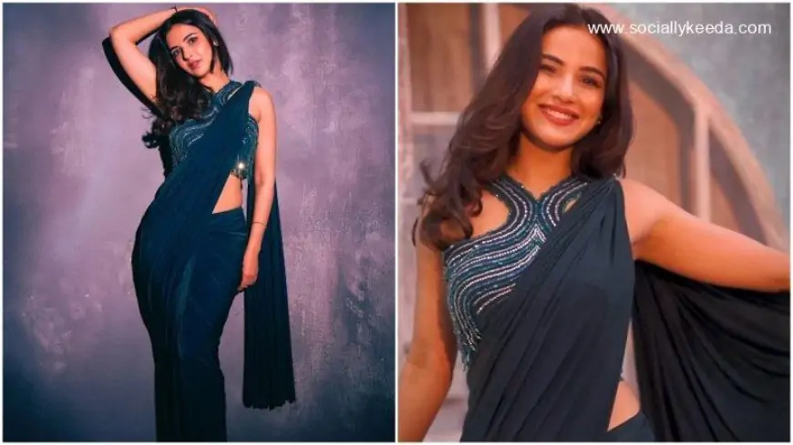 Jasmin Bhasin's Statement Saree is the Perfect Outfit to Flaunt at Your Cocktail Parties (View Pics)