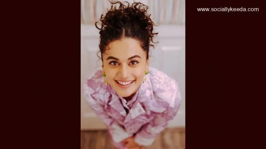 Taapsee Pannu Is Gleaming With Joy As She Poses in a Pretty Lavender Dress (View Pic)