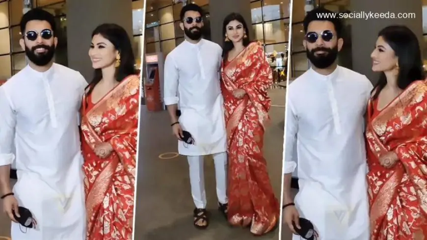 Mouni Roy and Suraj Nambiar Look Stylish at the Airport As They Make Their First Public Appearance Post Marriage – WATCH