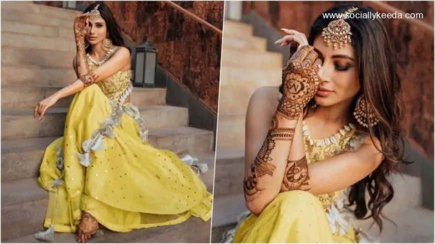 Decoding Mouni Roy’s Mehndi Look: Yellow Lehenga With a Backless Choli and Minimal Makeup Had Us Floored (View Pics)