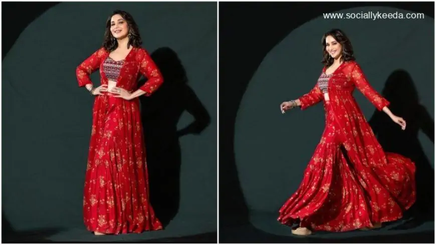 Madhuri Dixit Nene Soaks in Some Valentine's Day Mood As She Kickstarts the Promotions of 'The Fame Game'