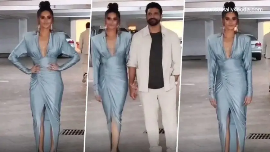 Newlyweds Farhan Akhtar and Shibani Dandekar Look Stylish As They Arrive for Their Wedding Party Hosted by Ritesh Sidhwani (Watch Video)