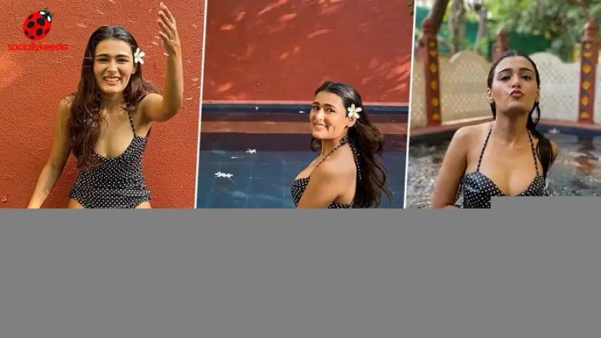 Shalini Pandey Looks Beautiful in a Polka Dot Swimsuit As She Enjoys Pool Time! (View Pics)