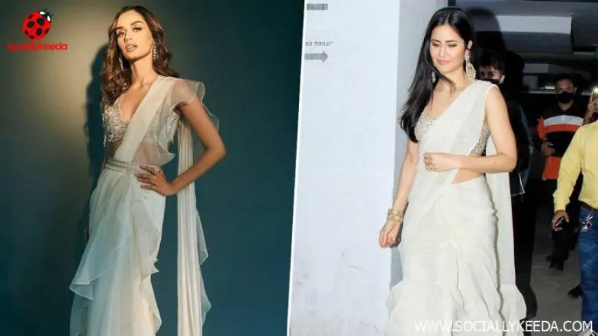 Fashion Faceoff: Katrina Kaif or Manushi Chhillar, Whose Pristine White Saree Will You Wear?