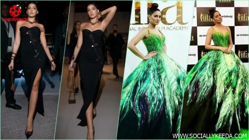 IIFA 2023 Best-Dressed Celebs: Nora Fatehi and Nargis Fakhri Look Drop-Dead Gorgeous at IIFA Rocks Green Carpet