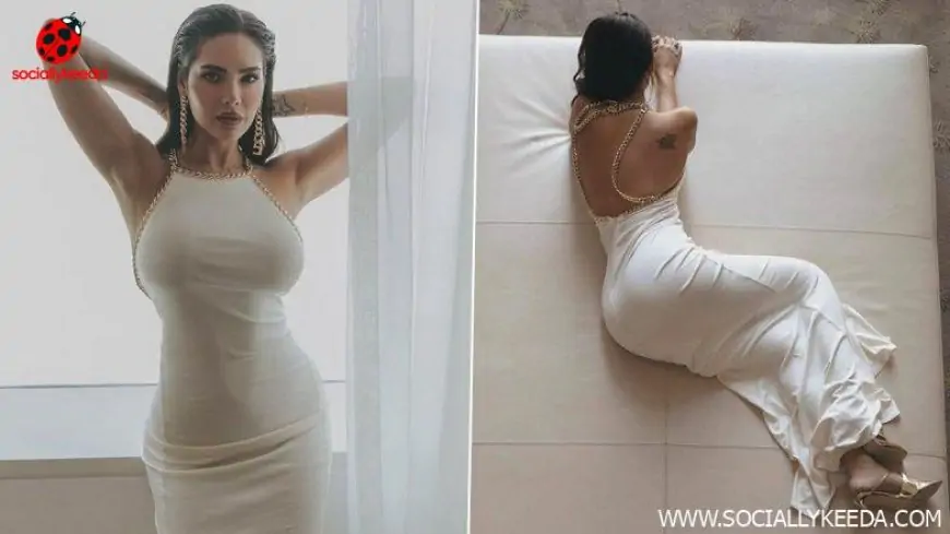 Esha Gupta Is a Complete Bombshell in White Physique-Hugging Robe (View Pics)