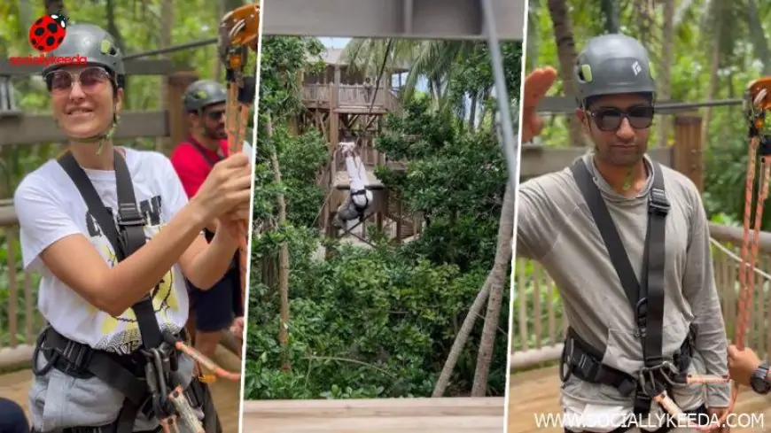 Vicky Kaushal Shares His ‘Best Part of Life’ As He Tries Zip-Lining With Katrina Kaif, Sunny Kaushal, Ileana D’Cruz and Others (Watch Video)