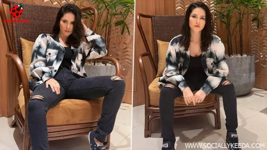 Sunny Leone Is a Chic in All-Black Casuals and Dramatic Jacket; View Pics of the Actress Who Looks Sassy AF!