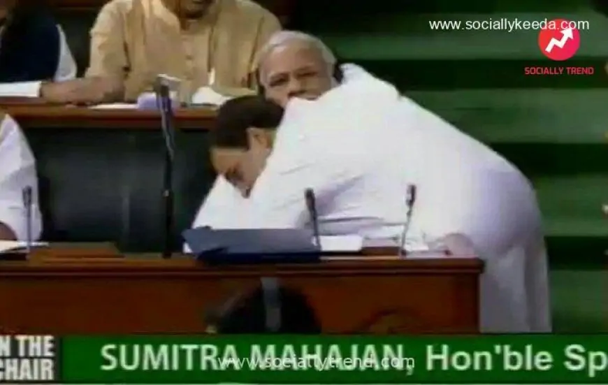 Rahul Gandhi Hugging Narendra Modi