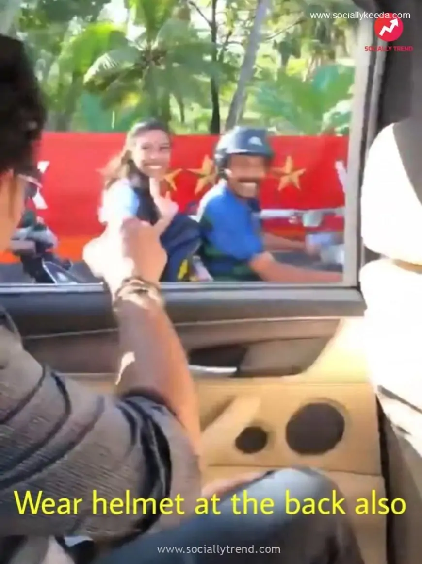 Wear helmet at the back also