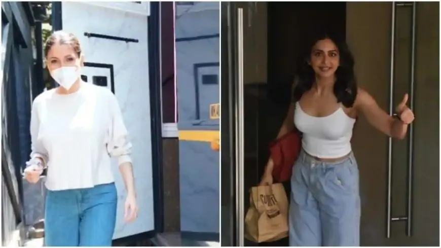 New mommy Anushka Sharma and Rakul Preet show different ways to nail the classic white and blue combo