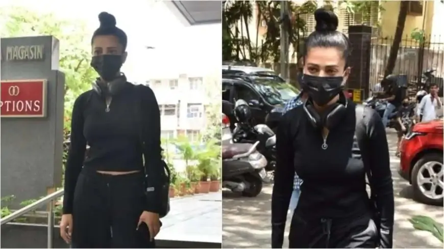 Shruti Haasan opts for an all-black look on day out, stuns in ribbed top-pyjamas