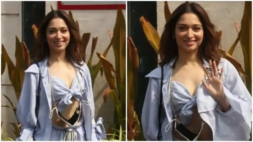 Tamannaah Bhatia&#039;s co-ord bralette and pants win best summer airport look award