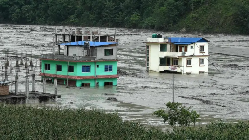 Photos: Flash flood hits central Nepal, at least 20 missing