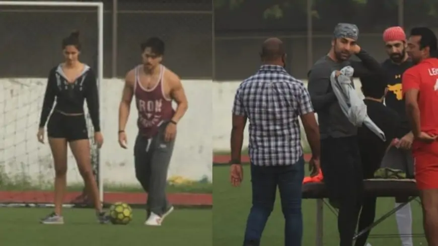 Disha Patani joins Tiger Shroff for football practice, Ranbir Kapoor greets the couple