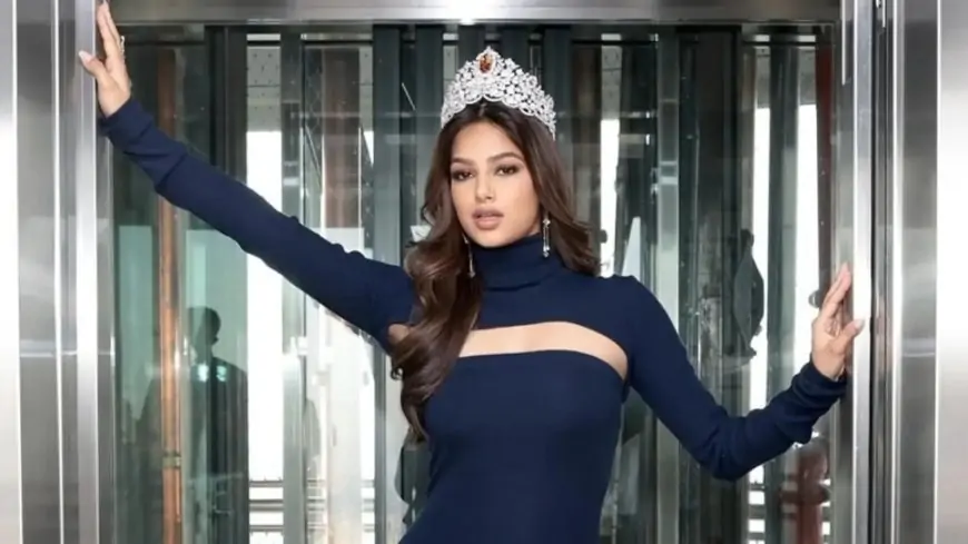 Harnaaz Sandhu shines bright wearing Miss Universe crown to visit Empire State Building in New York