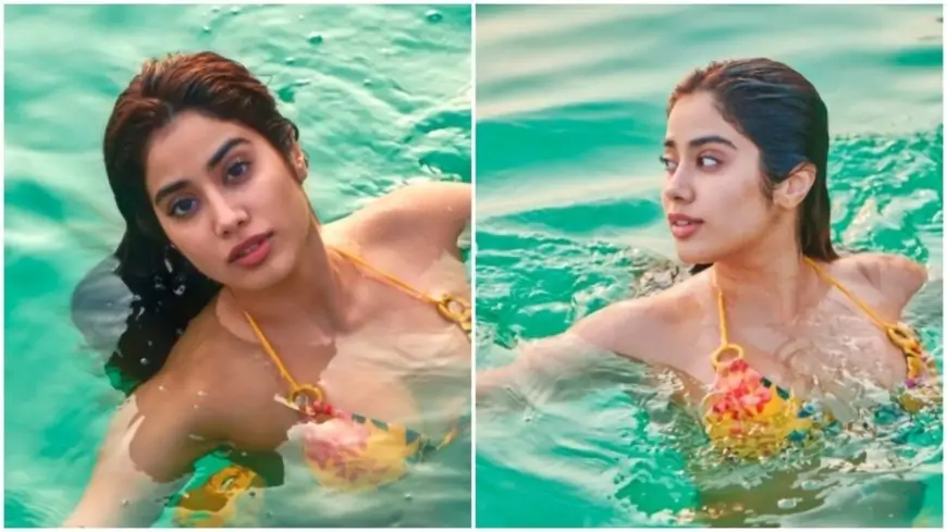 Janhvi Kapoor looks sensational in floral bikini as she takes a dip in the pool